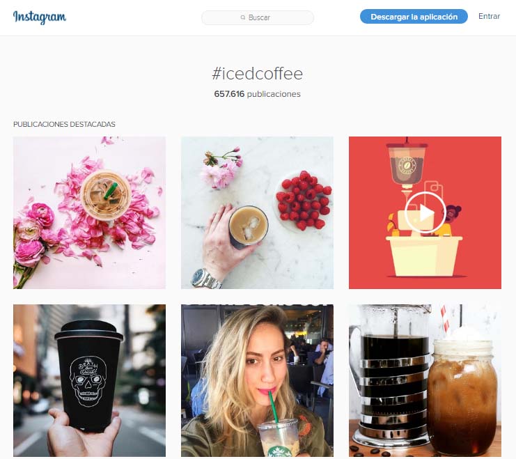 Marketing para millennials: utilización de hastags #icedcoffee