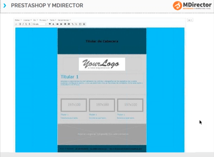 Módulo PrestaShop para email y SMS Marketing: Plantillas email