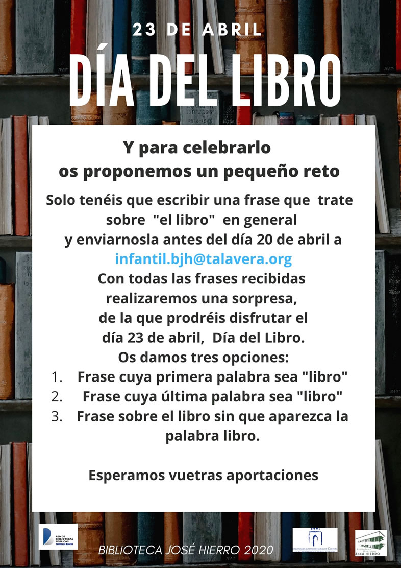 email marketing día del libro: Biblioteca José Hierro 