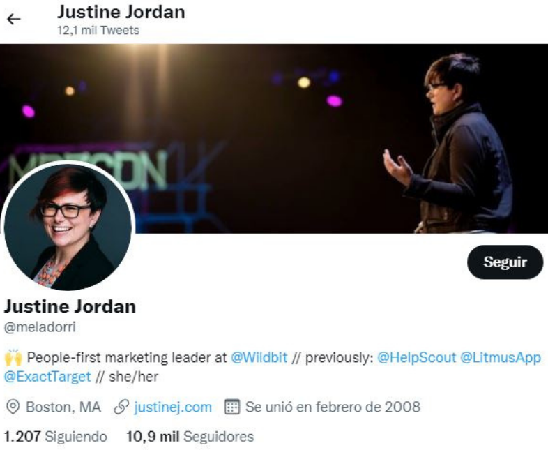 Influencers de email marketing: Justine Jordan