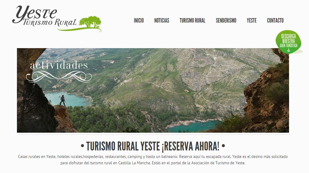 landing page Casa Rural