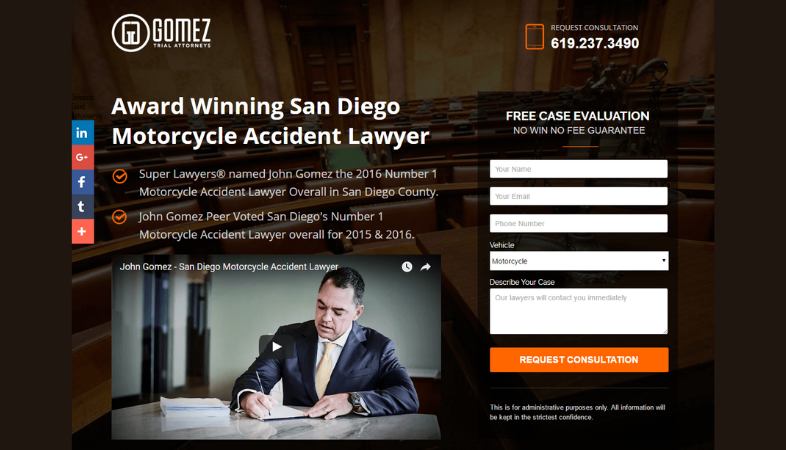 Landing page para abogados