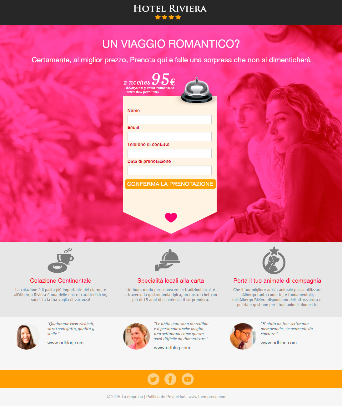 template gratuiti per landing pages