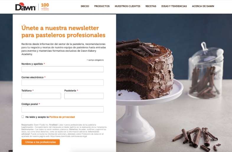 Ejemplos de landing page para pastelerías con las que conseguir ventas