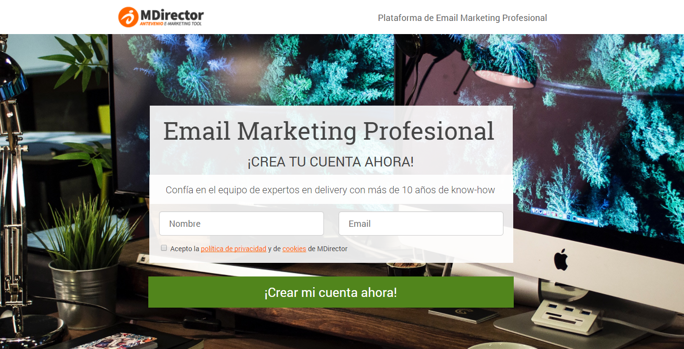 crear landing pages efectivas: titular llamativo