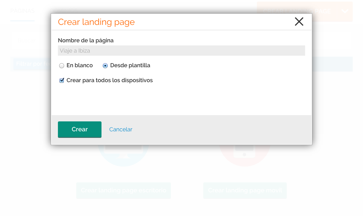 cómo crear una landing page : Paso 3