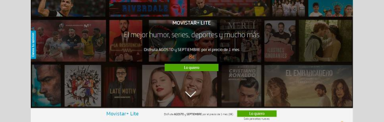 Las mejores landings para promocionar series de TV: Movistar + Lite