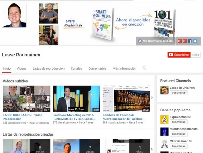 10 canales de youtube sobre marketing digital: lasse rouhiainen