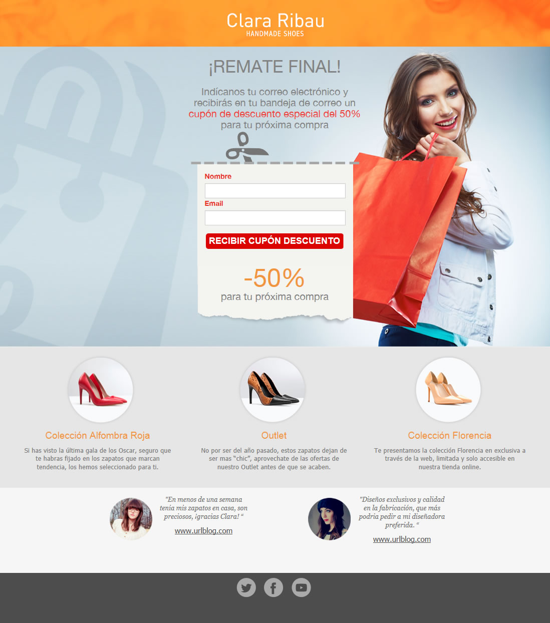 landing page sector retail