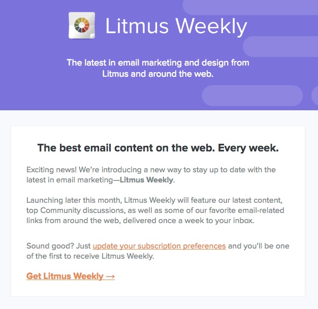 emailing para promociones: Litmus