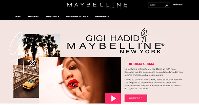 Landing page Maybelline
