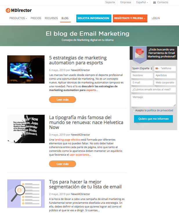 blogs de Marketing Automation en Argentina mdirector