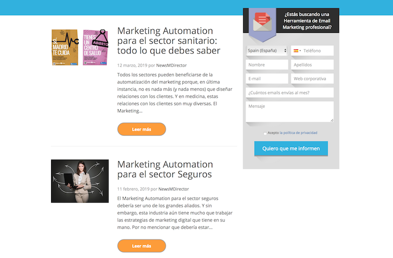 blogs de marketing automation en Colombia: MDirector