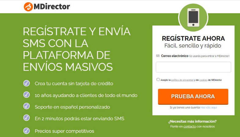 Plataforma de SMS Marketing de MDirector