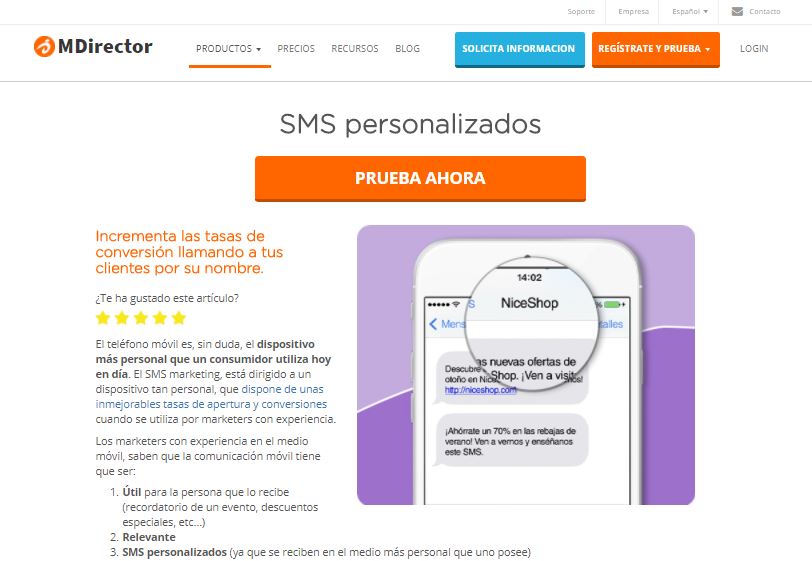 sms personalizados