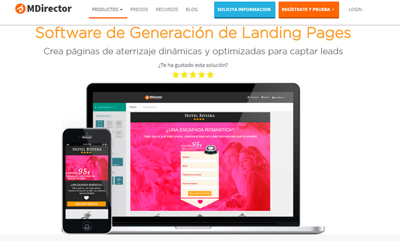 herramientas complementarias para email marketing: Landing Optimizer