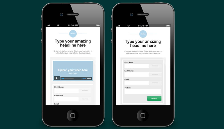 landing page mobile A/B test