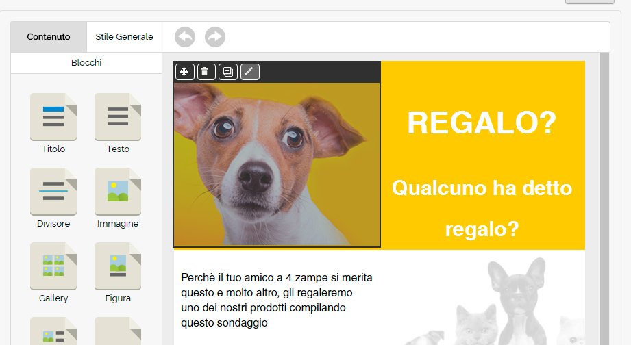 Crea interessanti newsletter con l’ausilio delle gif: Modifica