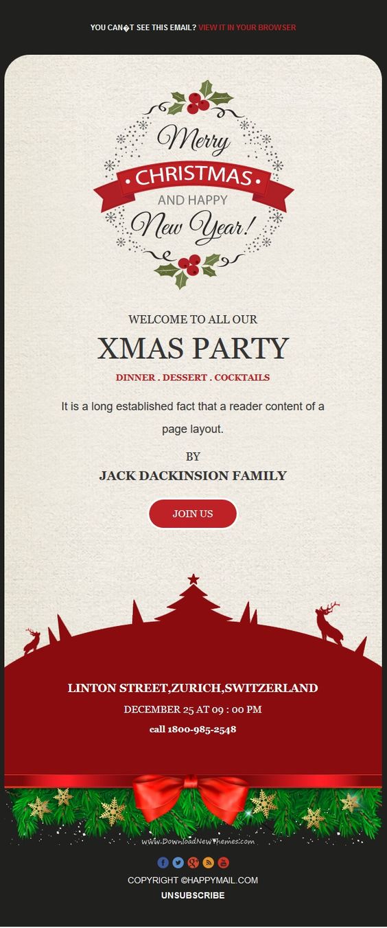 navidad newsletters de temporada