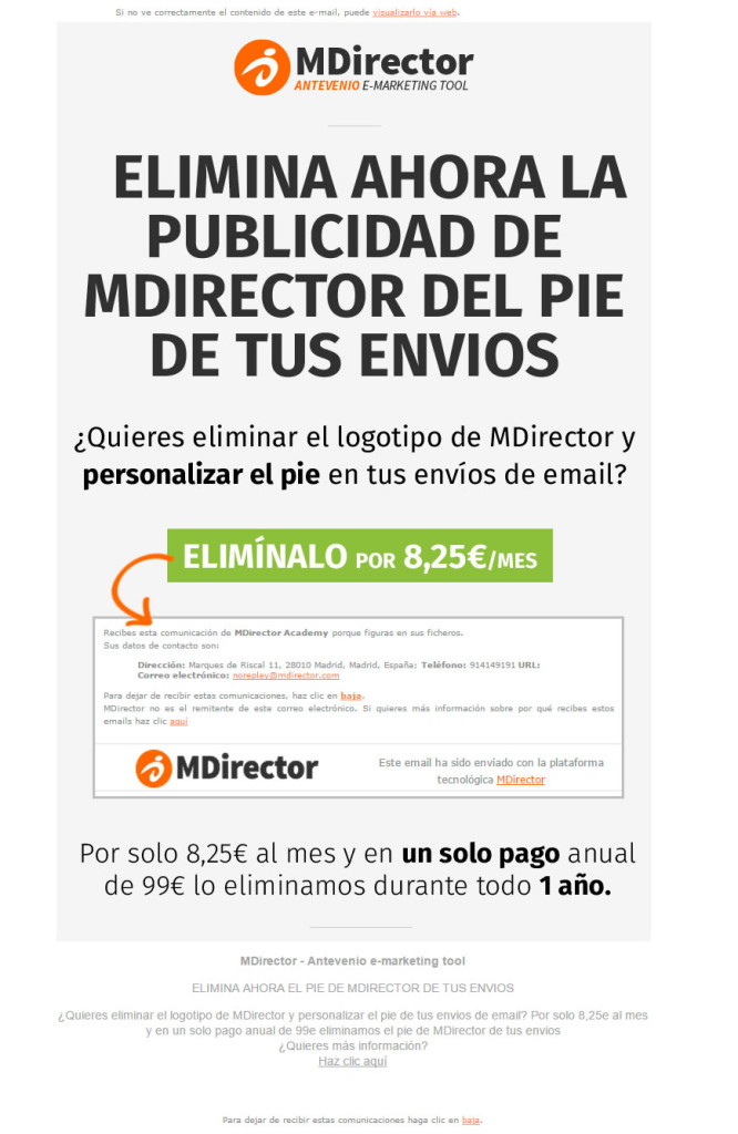 newsletters que convierten: MDirector