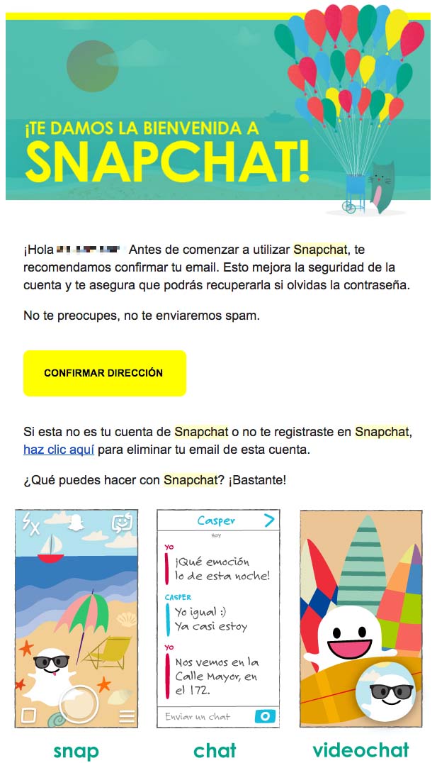 newsletters de redes sociales : Snapchat