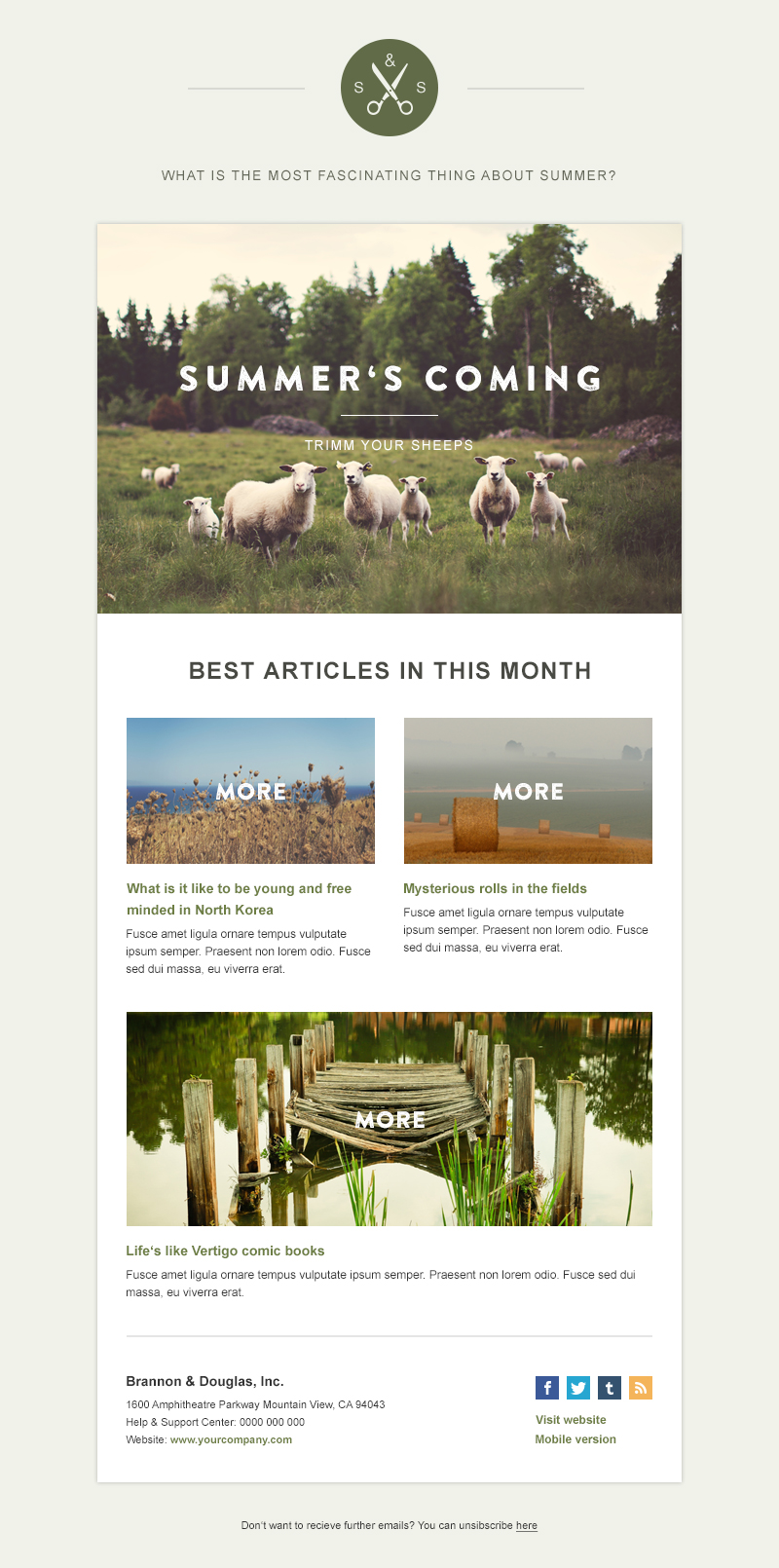 Newsletter templates: Green village