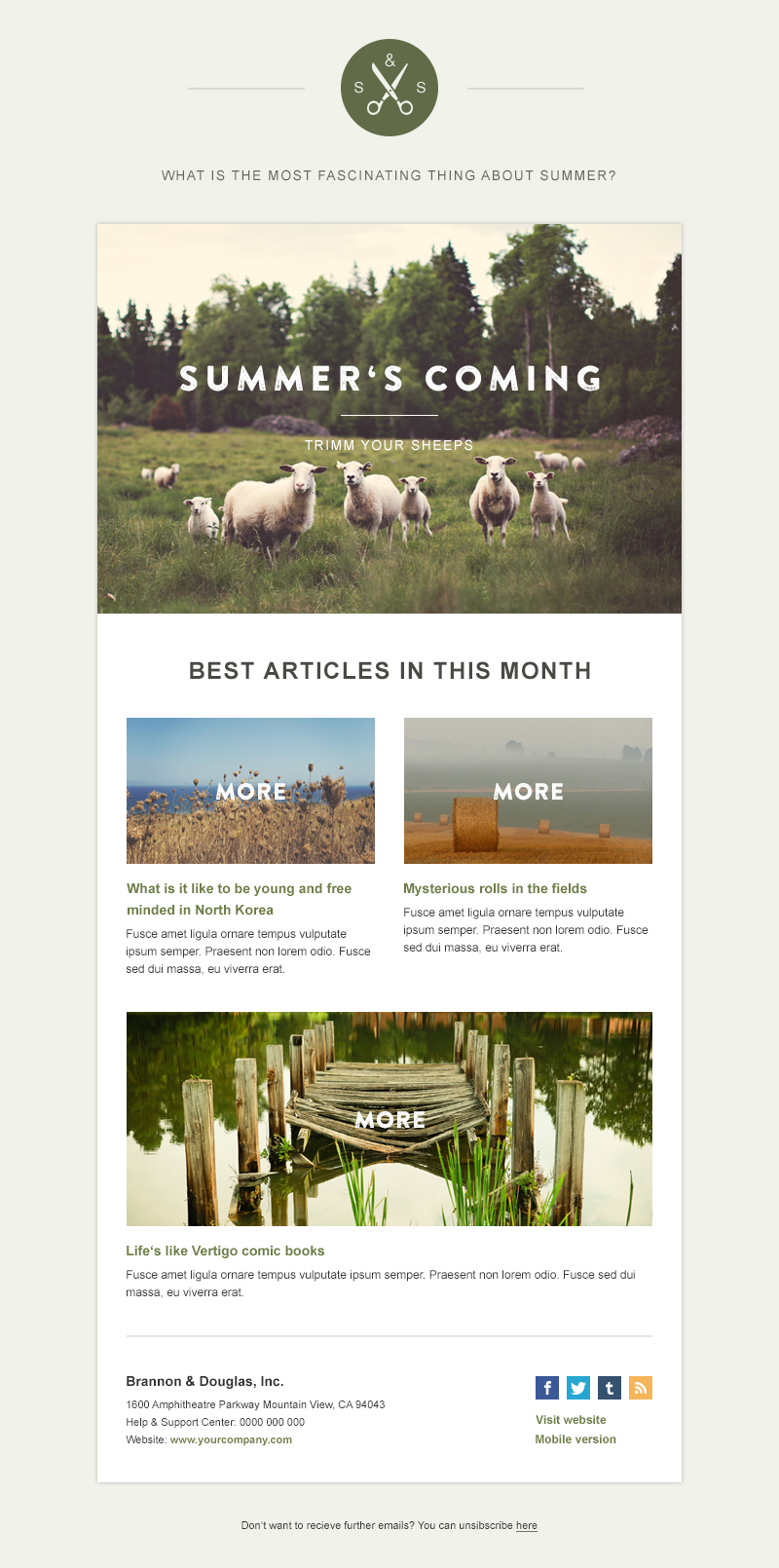 Newsletter templates: Green village