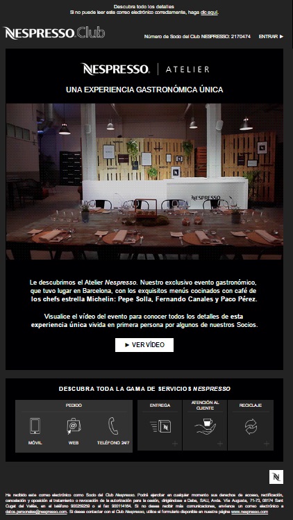 newsletter nespresso club