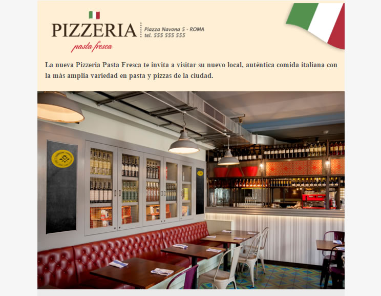 newsletters de restaurantes