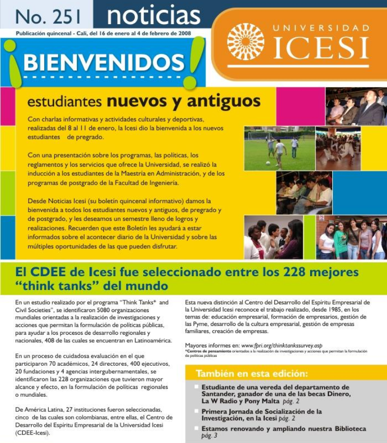 Ejemplo newsletter institucional