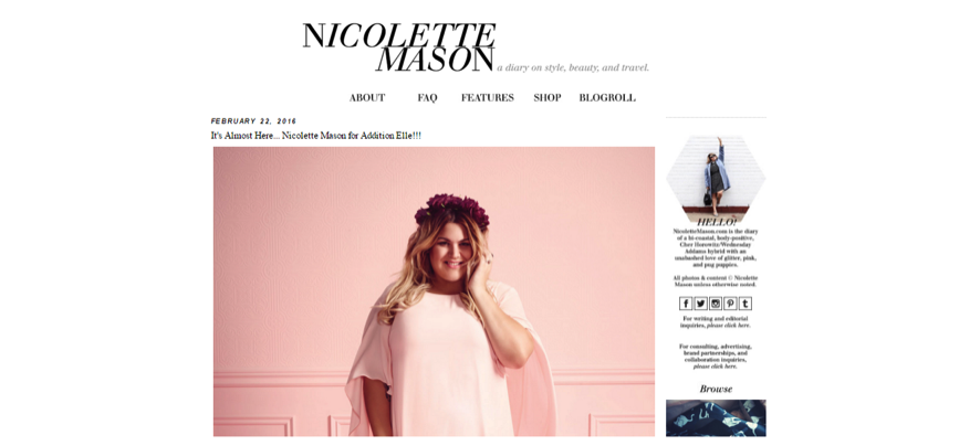 influencers de moda: Nicolette Mason
