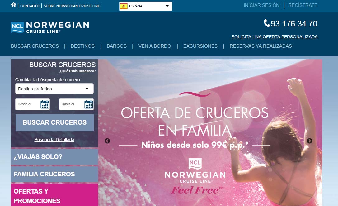 captación de clientes de cruceros : Norwegian