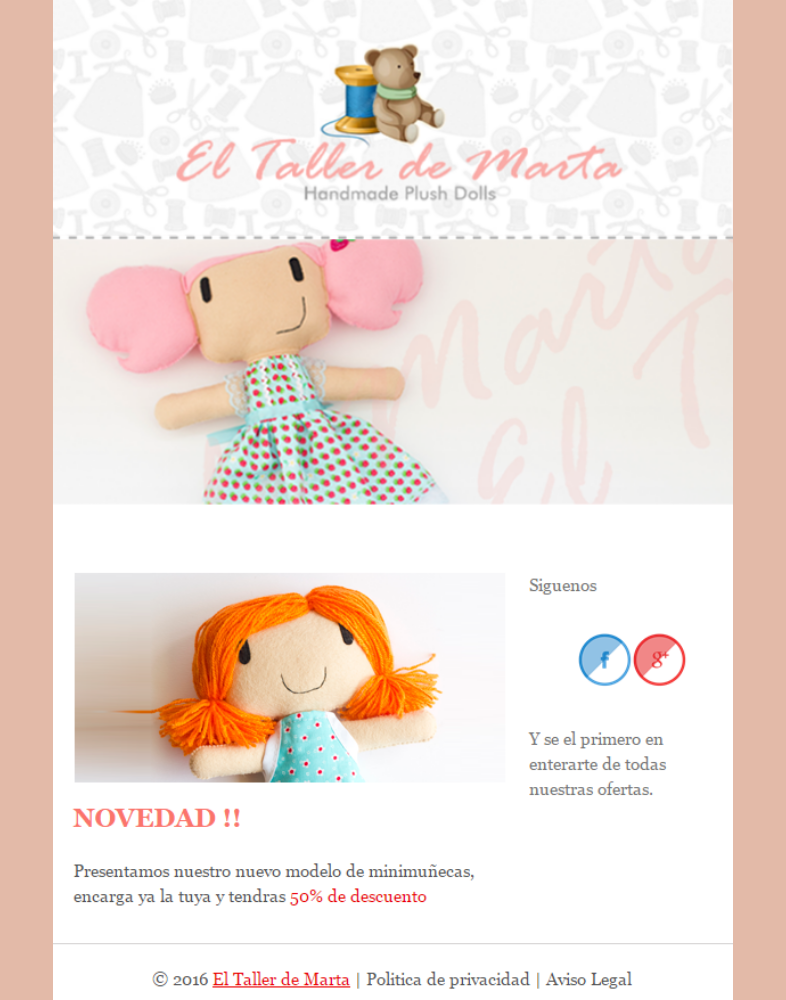 Informa sobre nuevos juguetes en tu newsletter