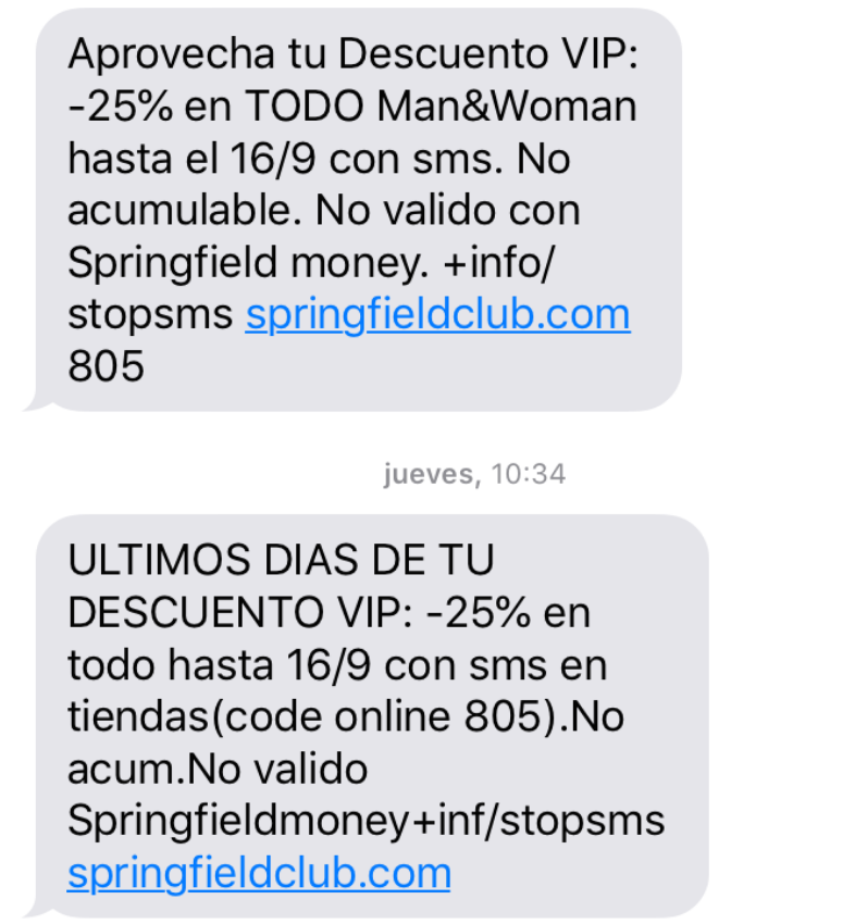 Ofertas por SMS