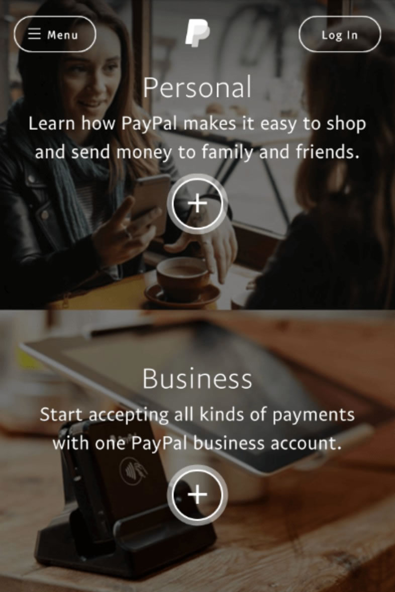 mejorar la experiencia de usuario en una landing page: Paypal
