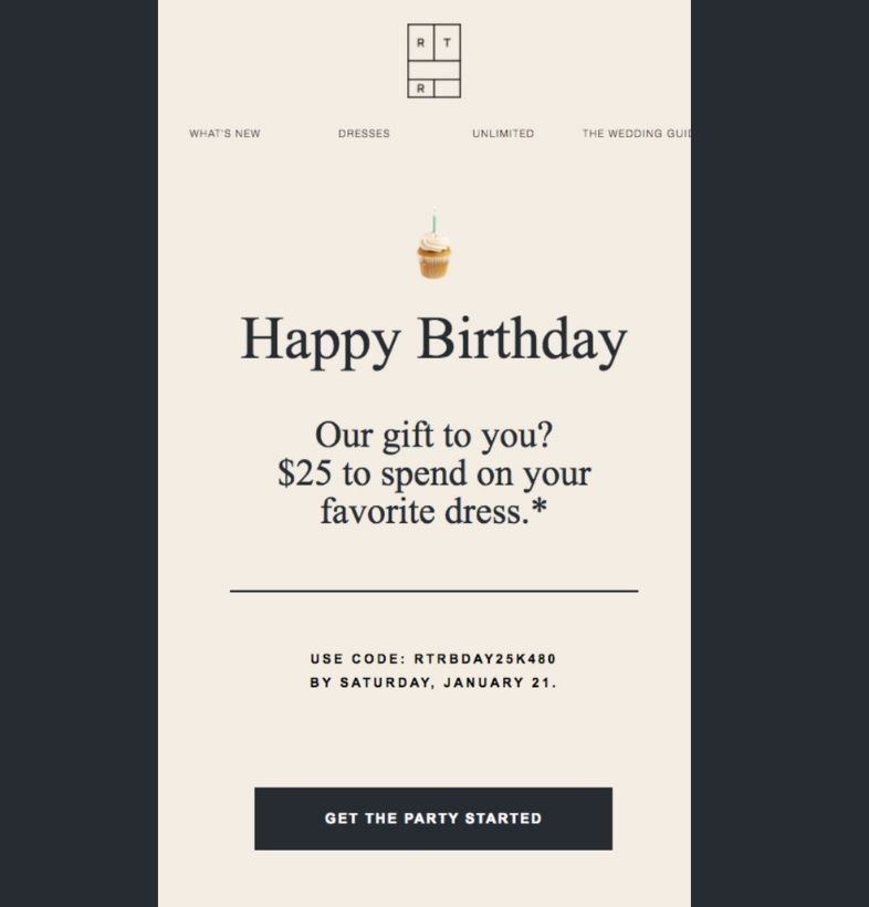 Plantillas de email marketing para celebrar el cumpleaños del cliente