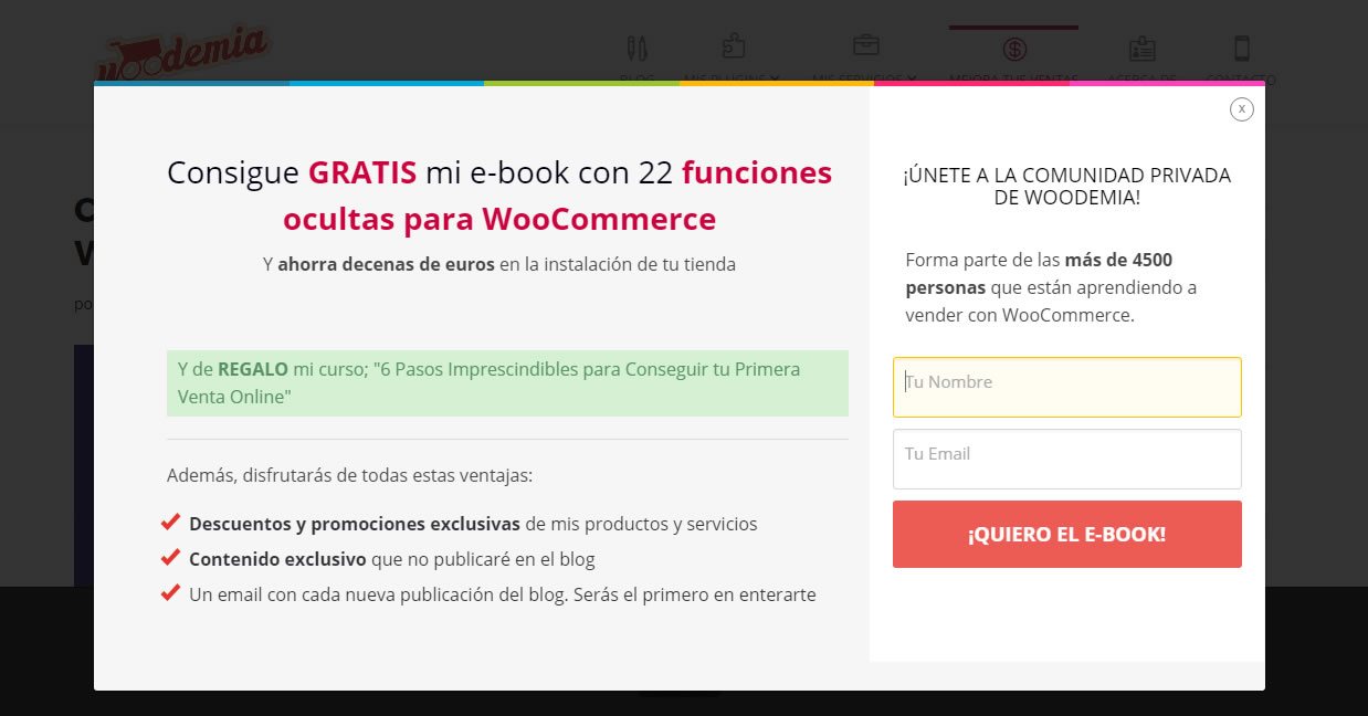 secretos de email marketing: popups