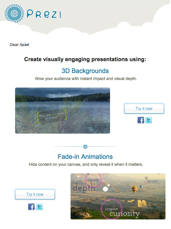 emailing para promociones: Prezi