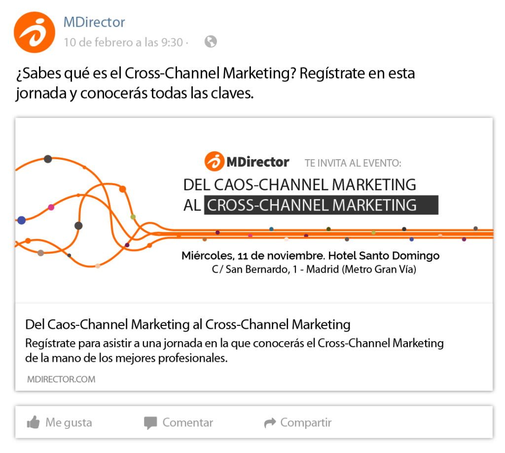 estrategia Cross-Channel para un evento: redes sociales