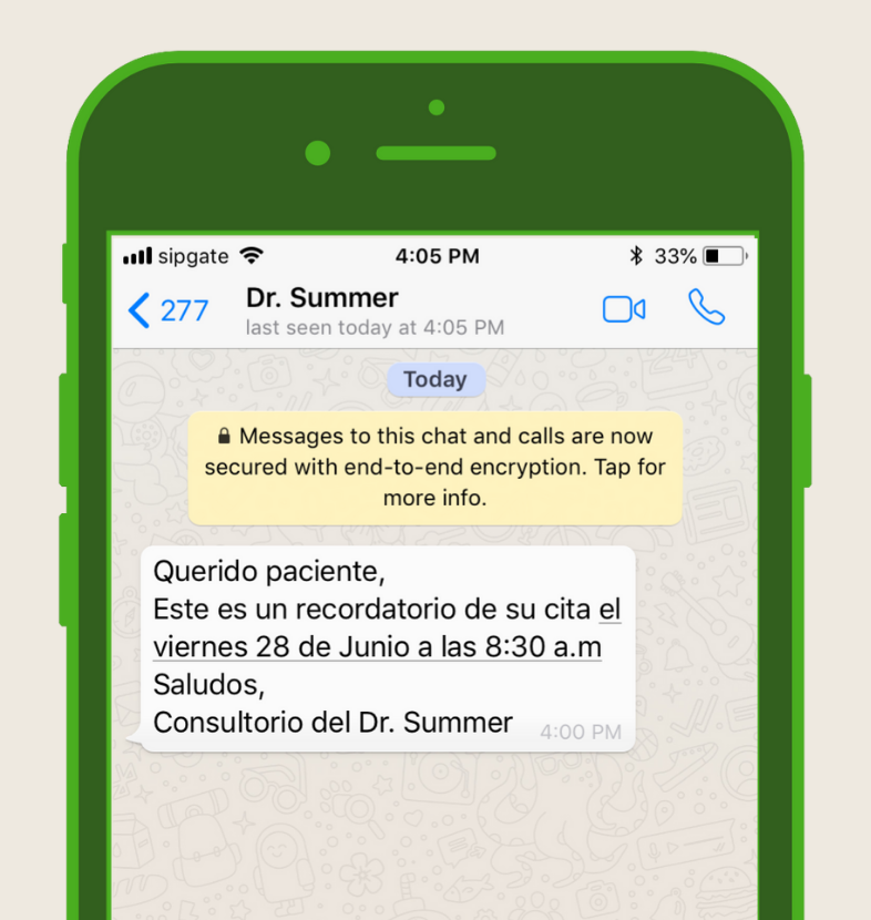 Envía recordatorios de cita médica con SMS marketing