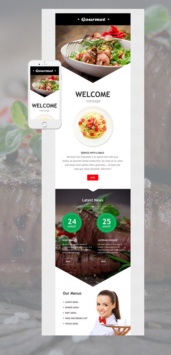 Email marketing de restaurantes: web optimizada