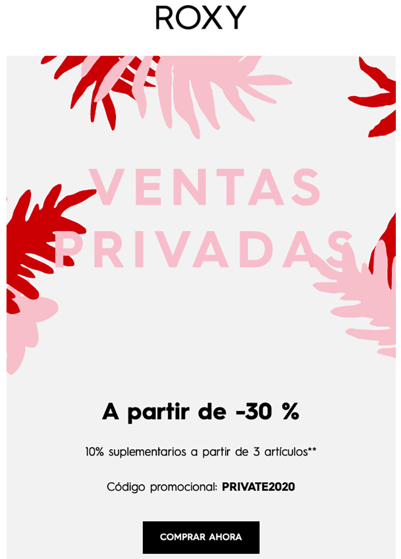 roxy email promocional