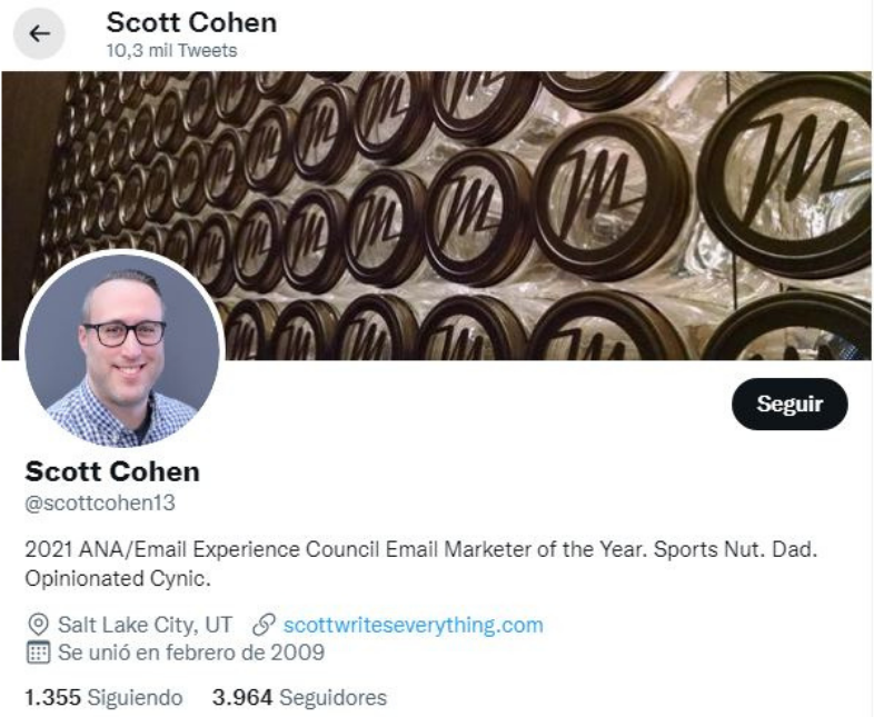 Influencers de email marketing: Scott Cohen