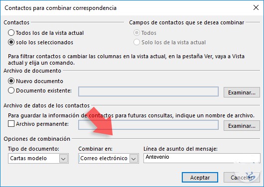 Enviar correos masivos con Outlook