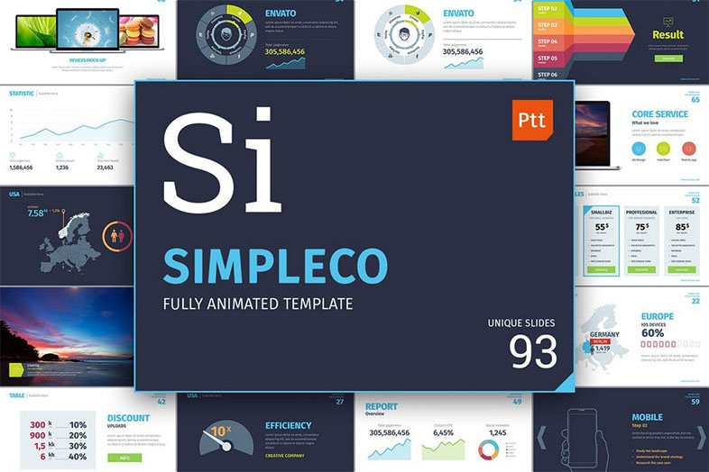 Plantillas animadas de PowerPoint: Simpleco