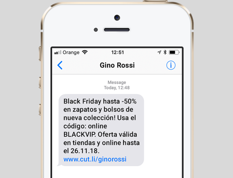 SMS de nueva colección Gino Rossi