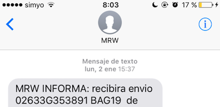 copys sms: MRW