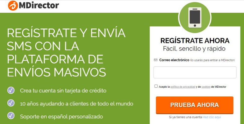 Plataforma de SMS Marketing de MDirector