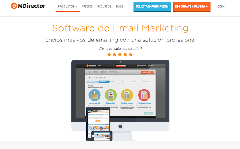 Sowtware de email marketing MDirector