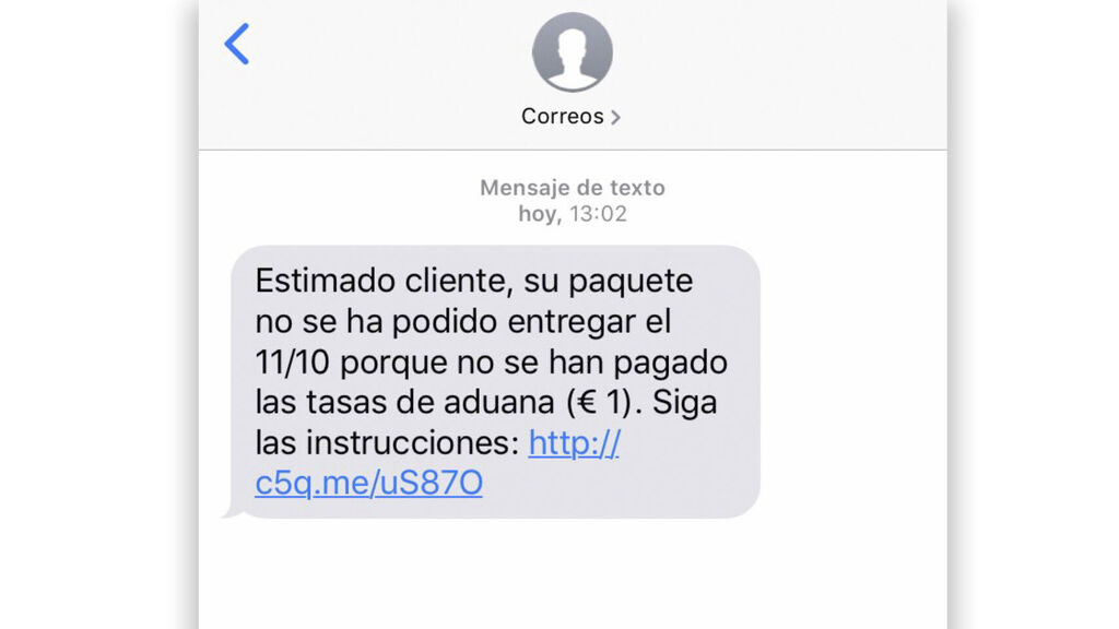 Mensaje de spim de correos